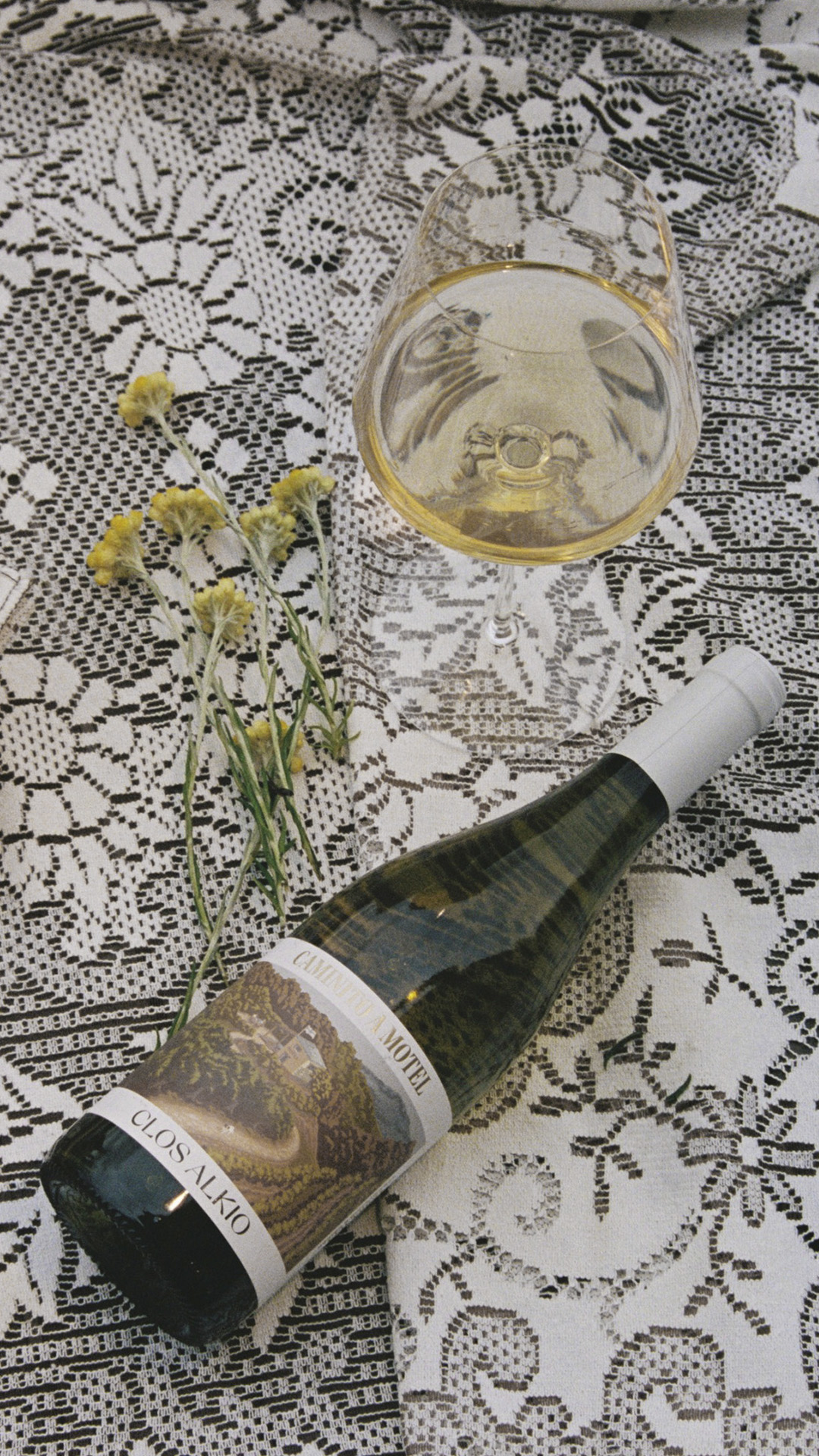 Clos Alkio wines on the terrace